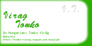virag tomko business card